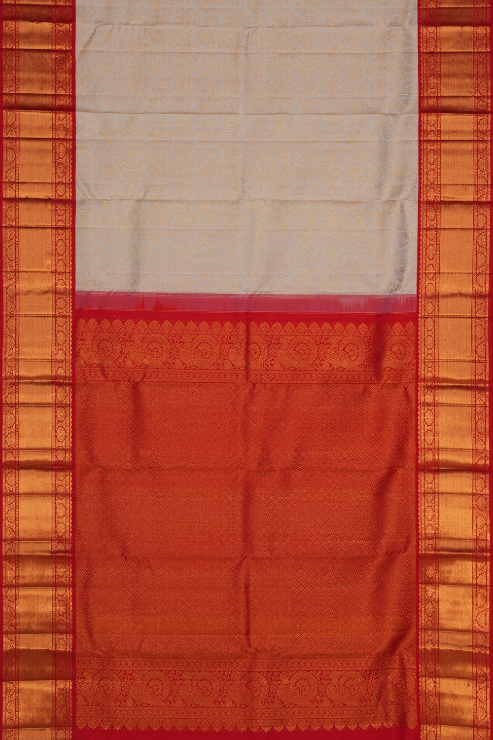 Image of Kanchipattu Brocade An Ethereal Off-White Saree