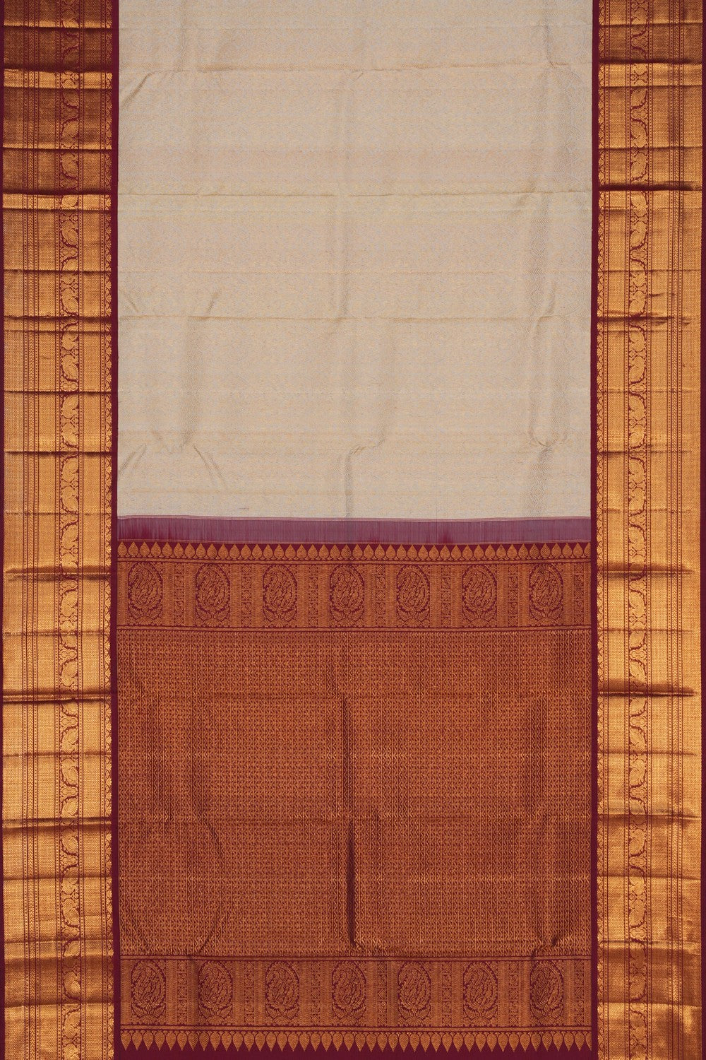 Image of Kanchipattu Brocade An Ethereal Off-White Saree