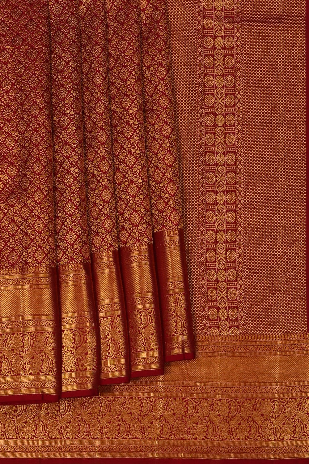 Image of Kanchipattu Brocade Plum Pink Saree