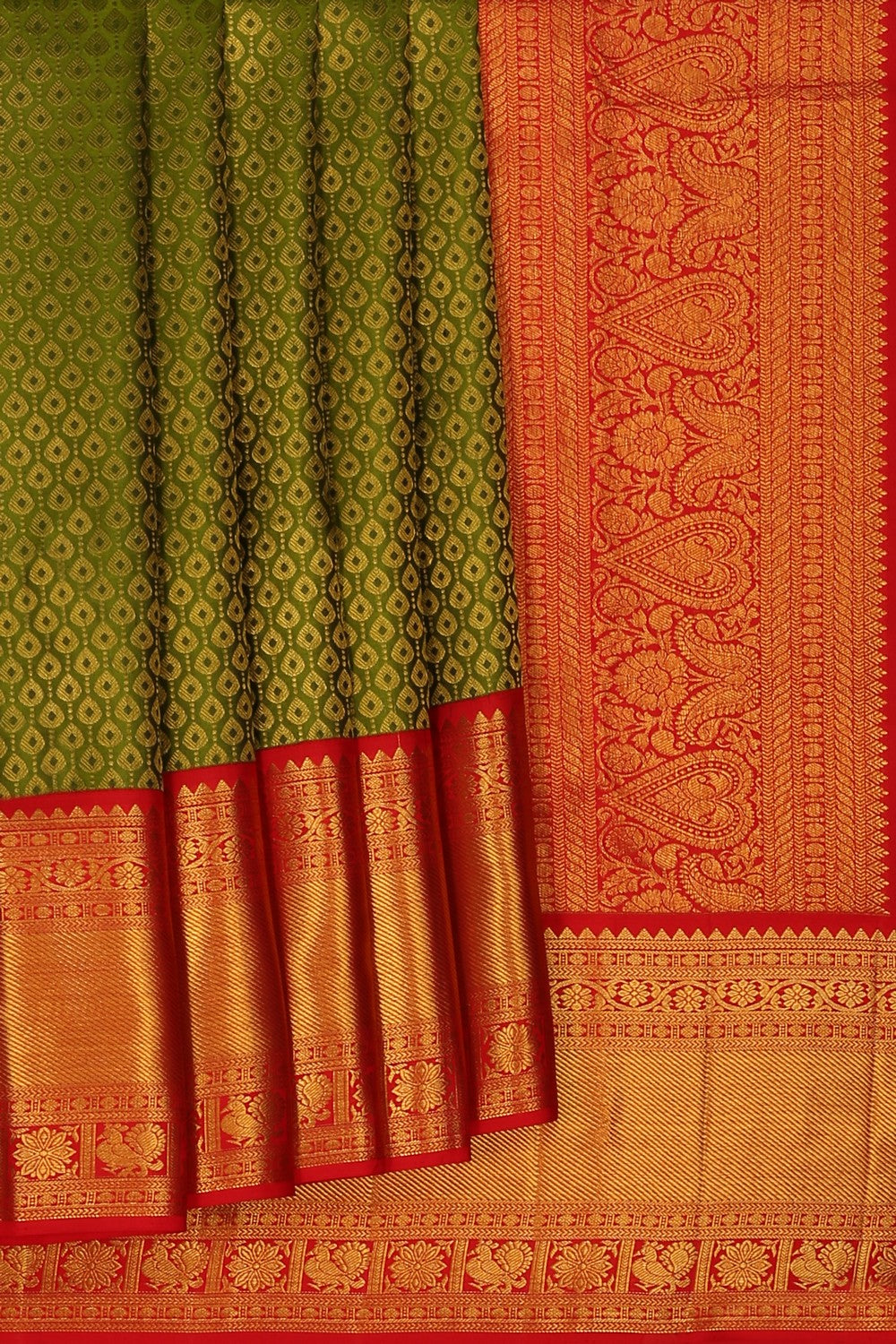 Image of Kanchipattu Brocade Green Saree