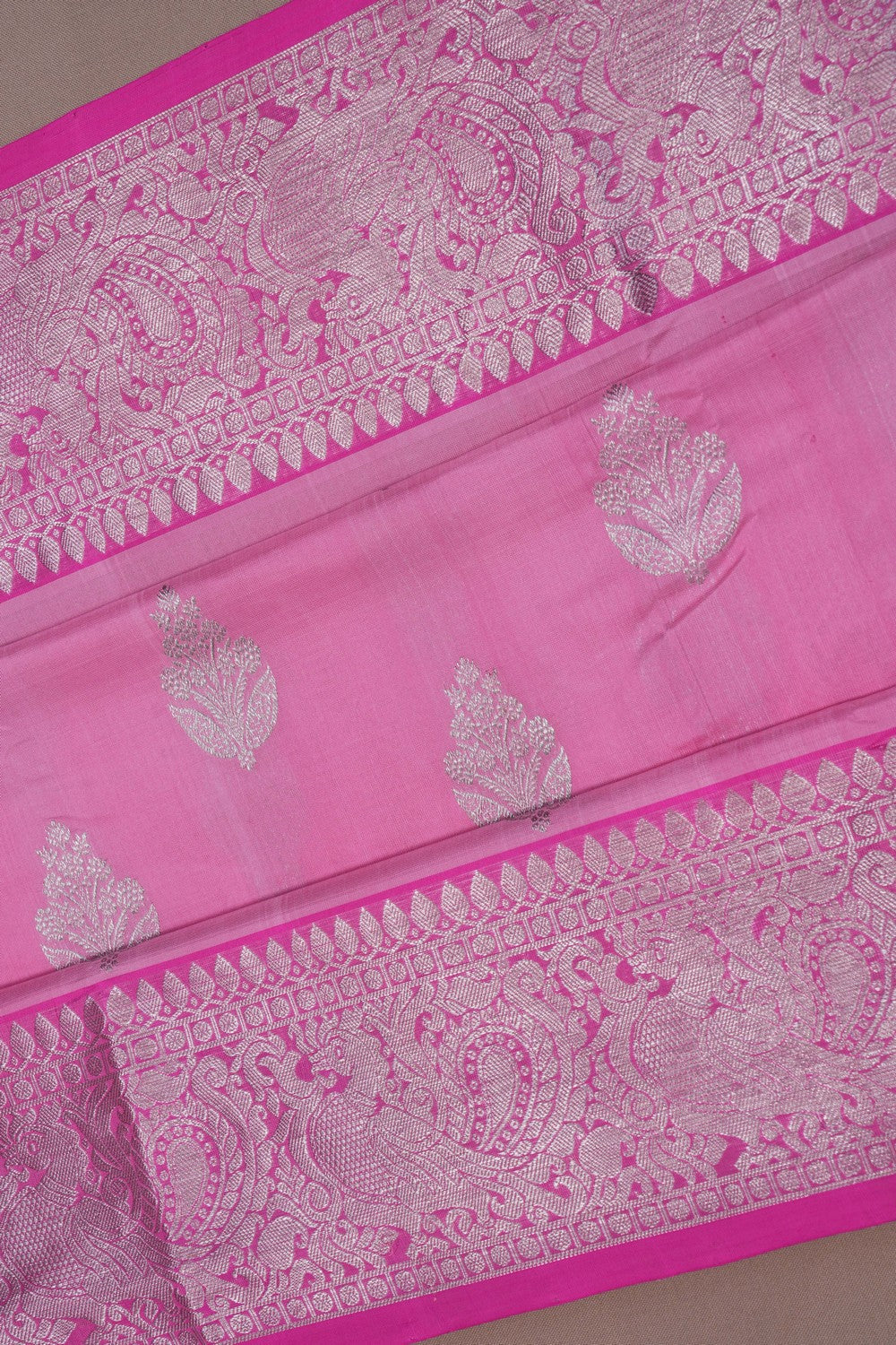 Image of Venkatagiri Pink Saree