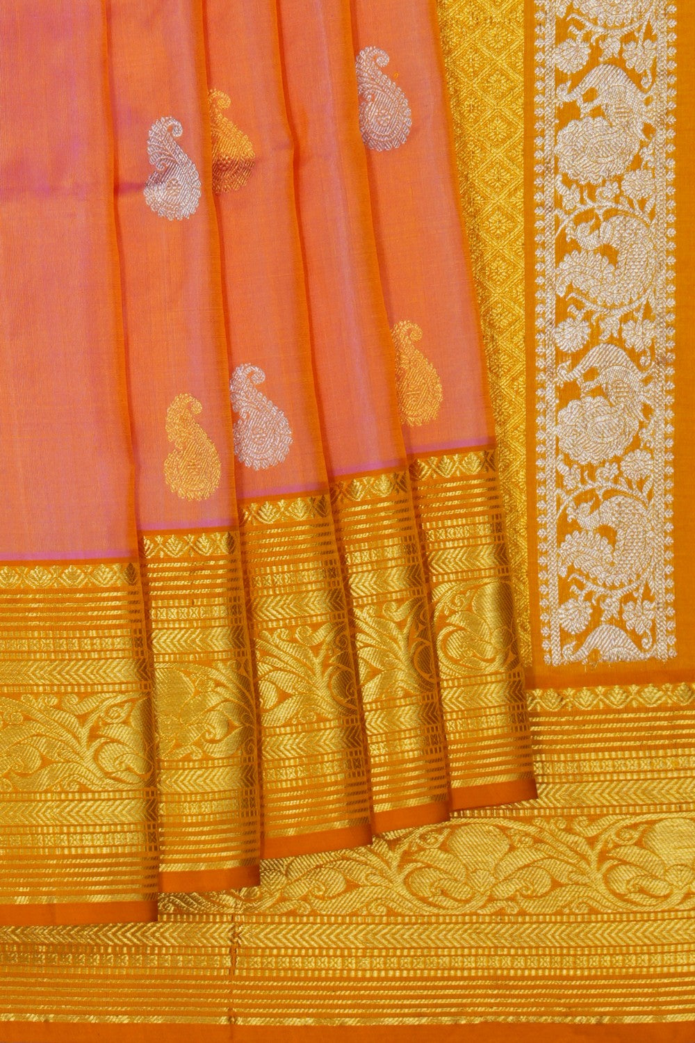Image of Venkatagiri Peach Saree