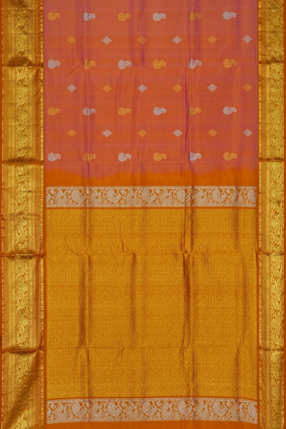 Image of Venkatagiri Peach Saree