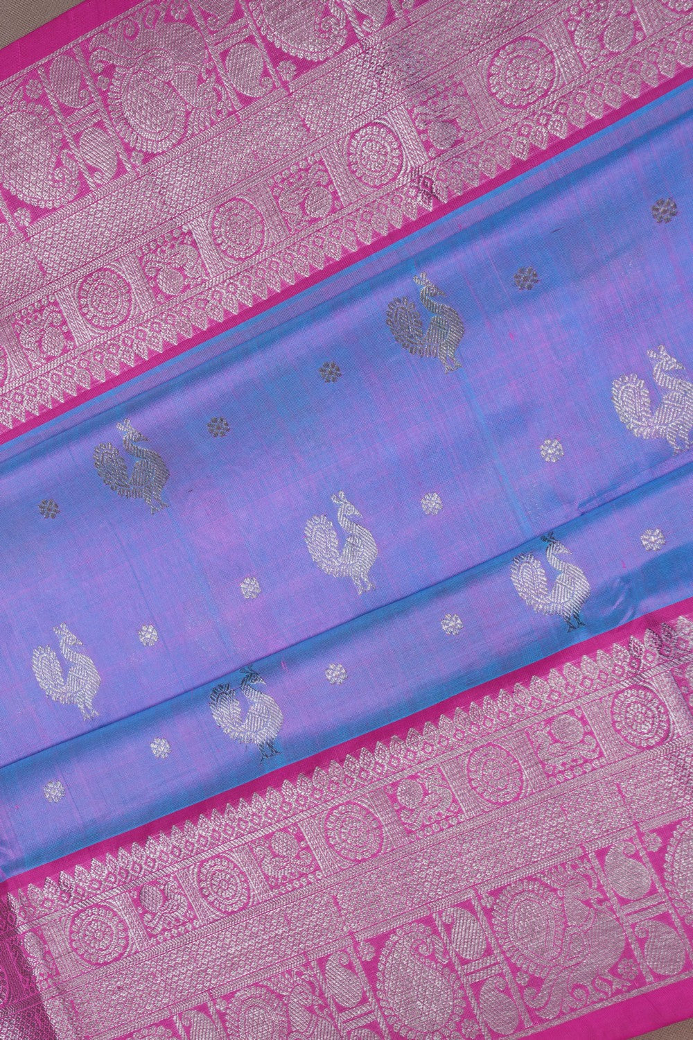 Image of Venkatagiri Purple Saree