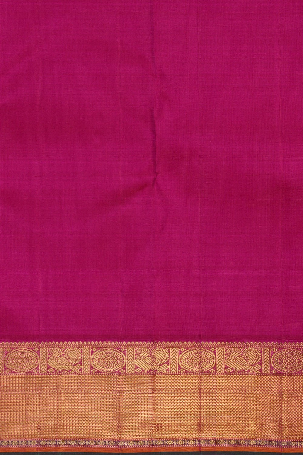 Image of Kanchipuram Silk Fuchsia-Pink Saree