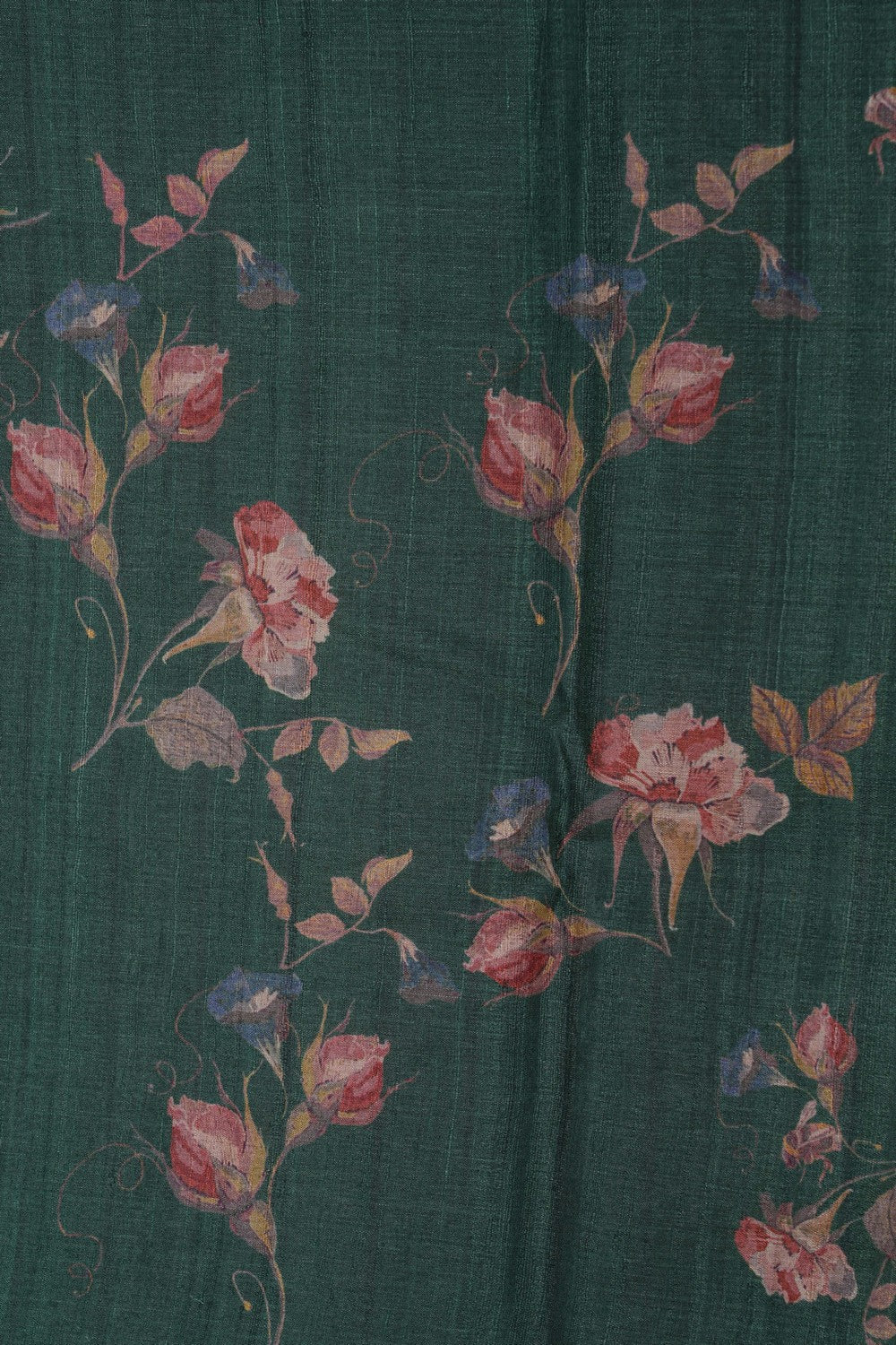 Image of Tussar Silk Floral Printed Saree