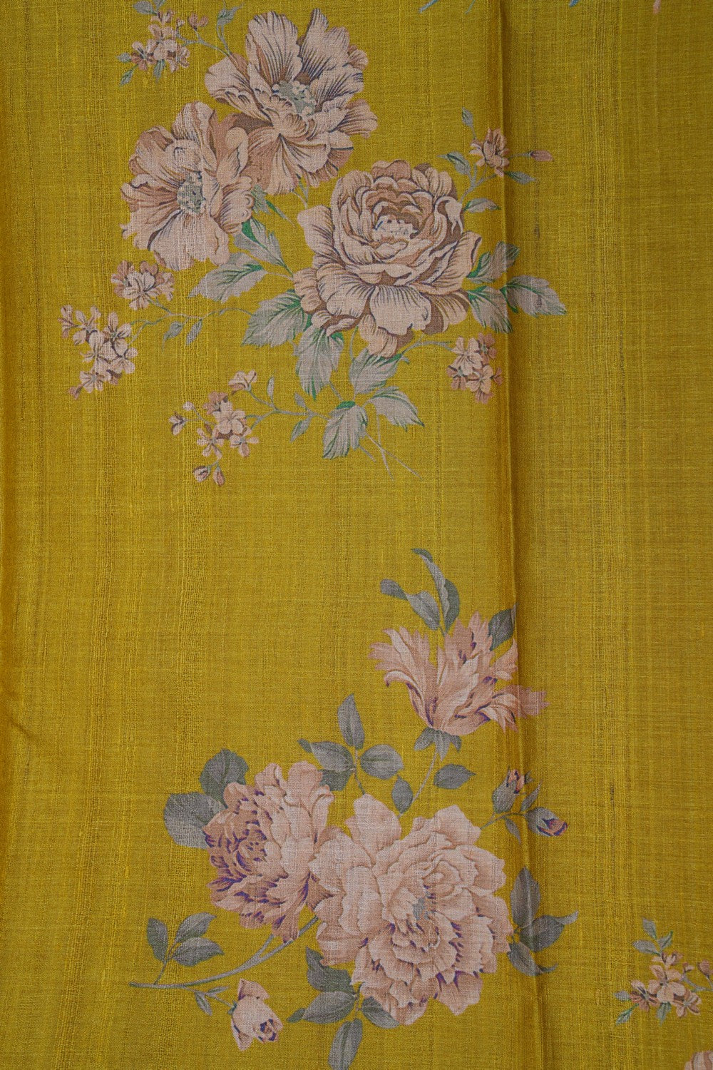 Image of Tussar Silk Floral Printed Saree