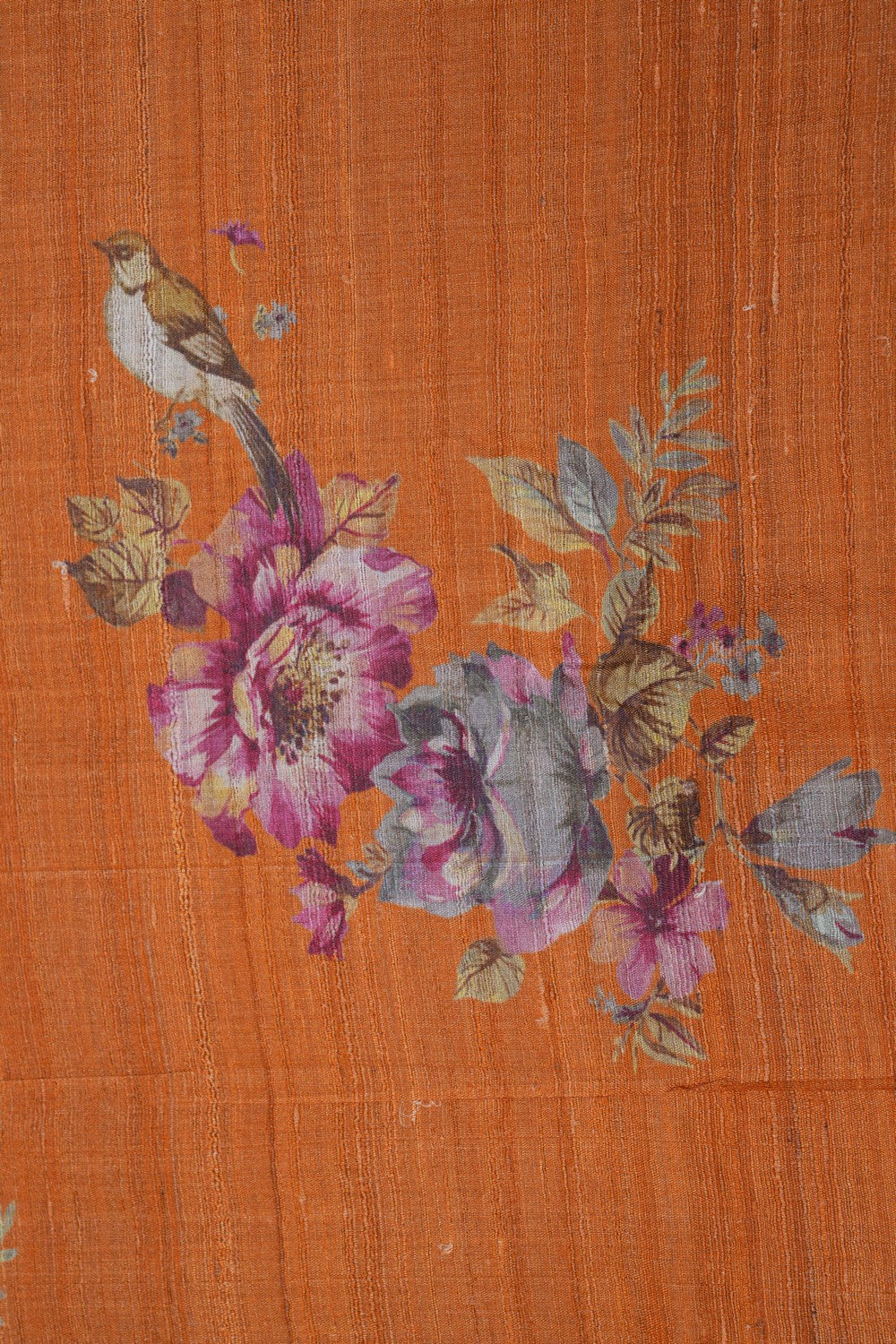 Image of Tussar Silk Floral Printed Saree