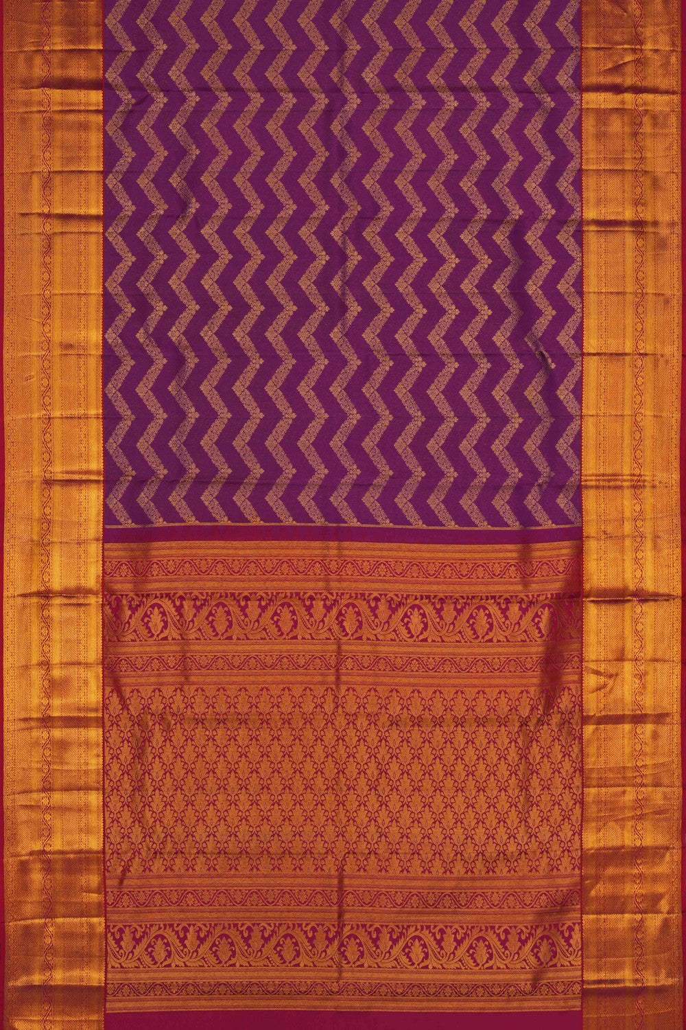 Image of Kanchipattu Purple Saree