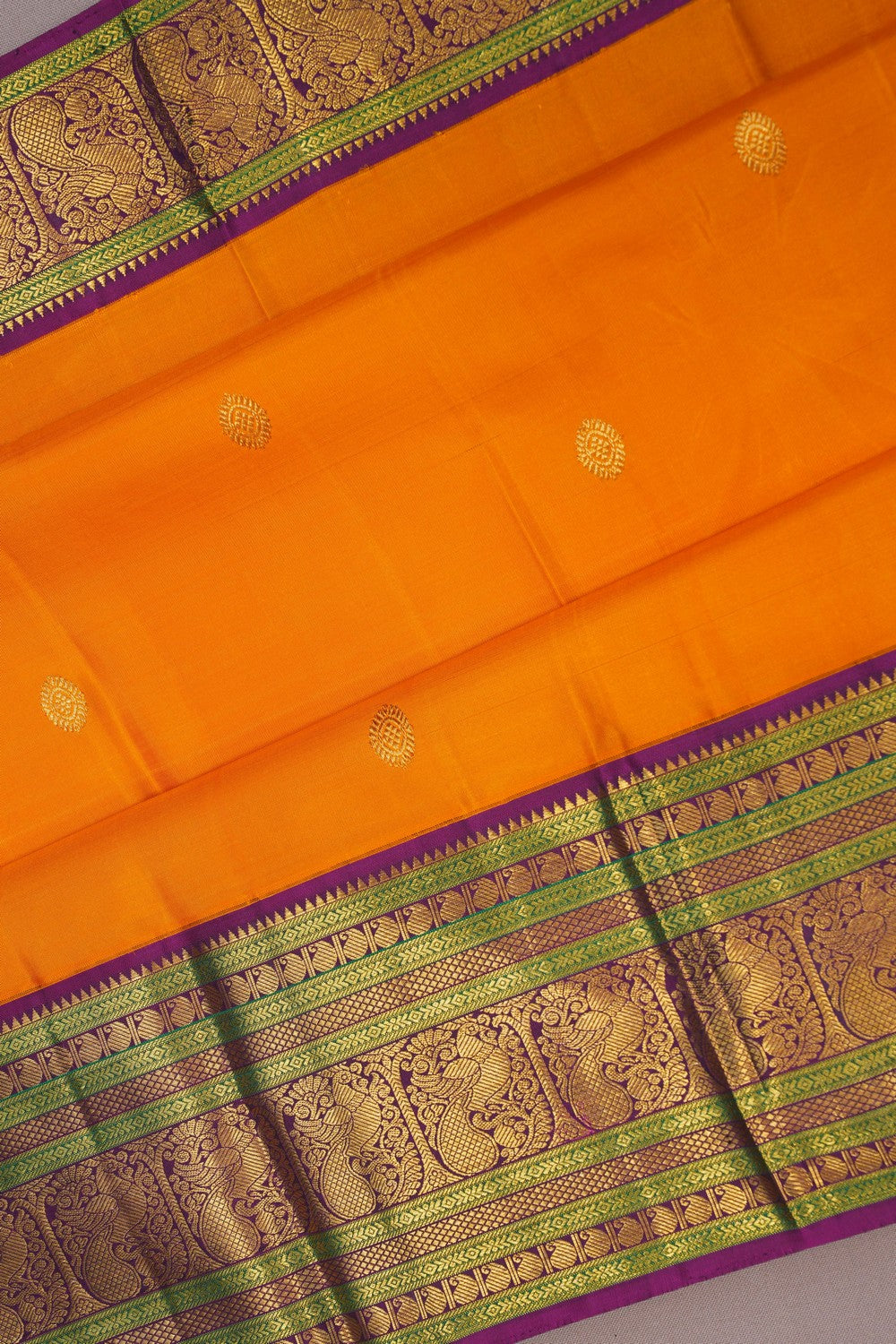 Image of Arani Silk Mustard Saree