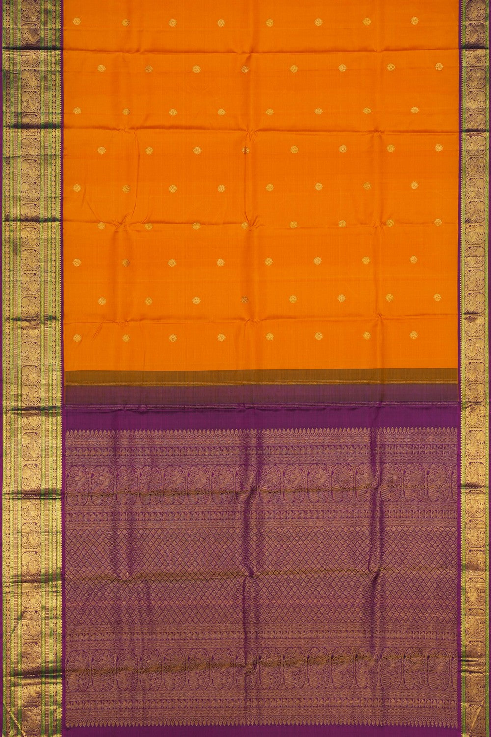 Image of Arani Silk Mustard Saree