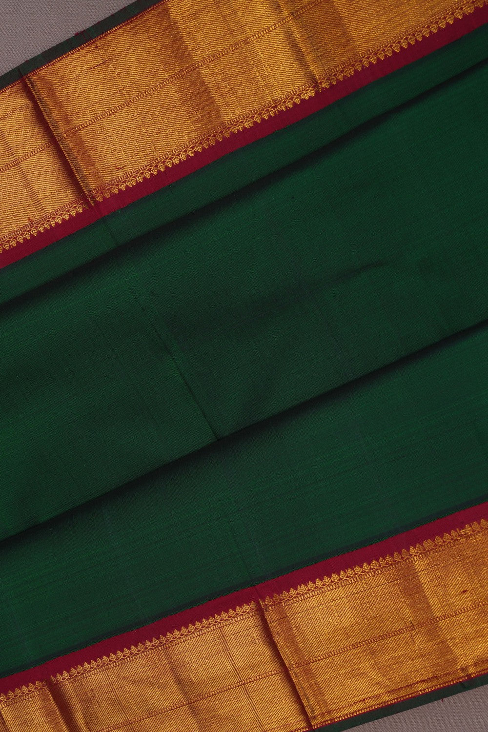 Image of Arani Silk Bottle Green Saree