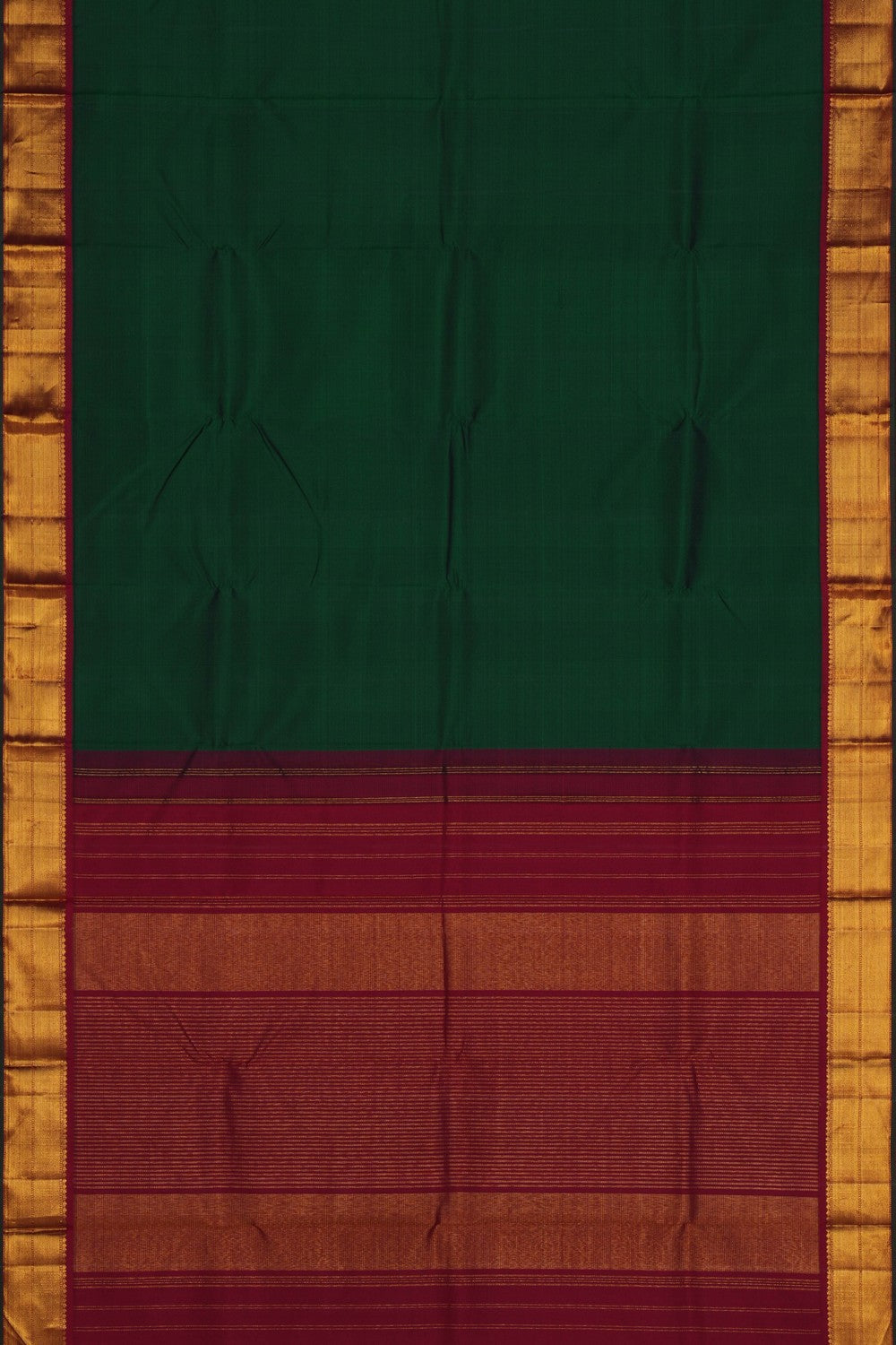 Image of Arani Silk Bottle Green Saree