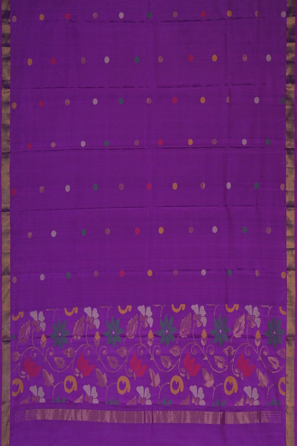 Image of Uppada Silk Unstitched Suit With Dupatta (2 Pcs Set)