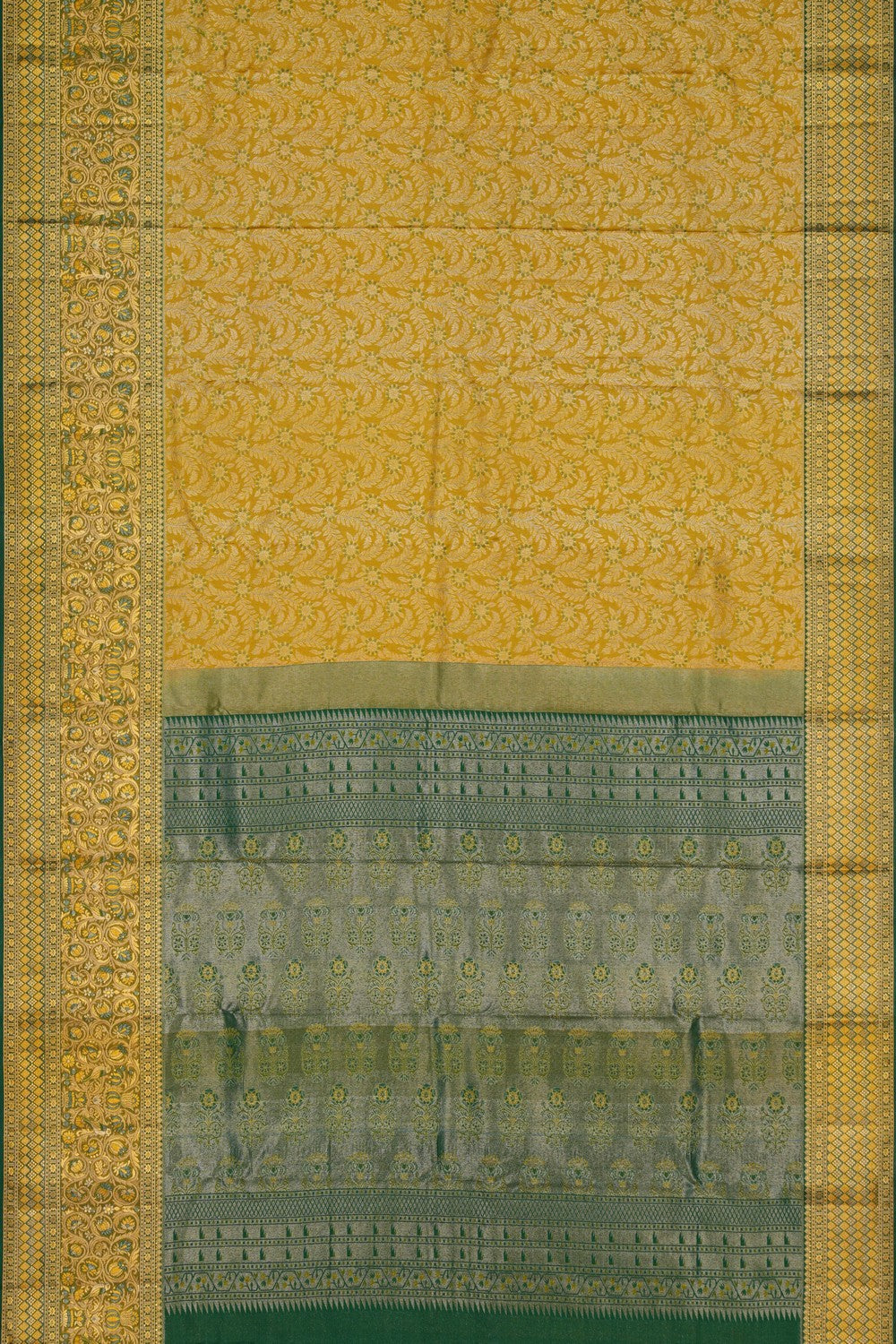 Image of Kanchipattu Brocade Yellow Saree