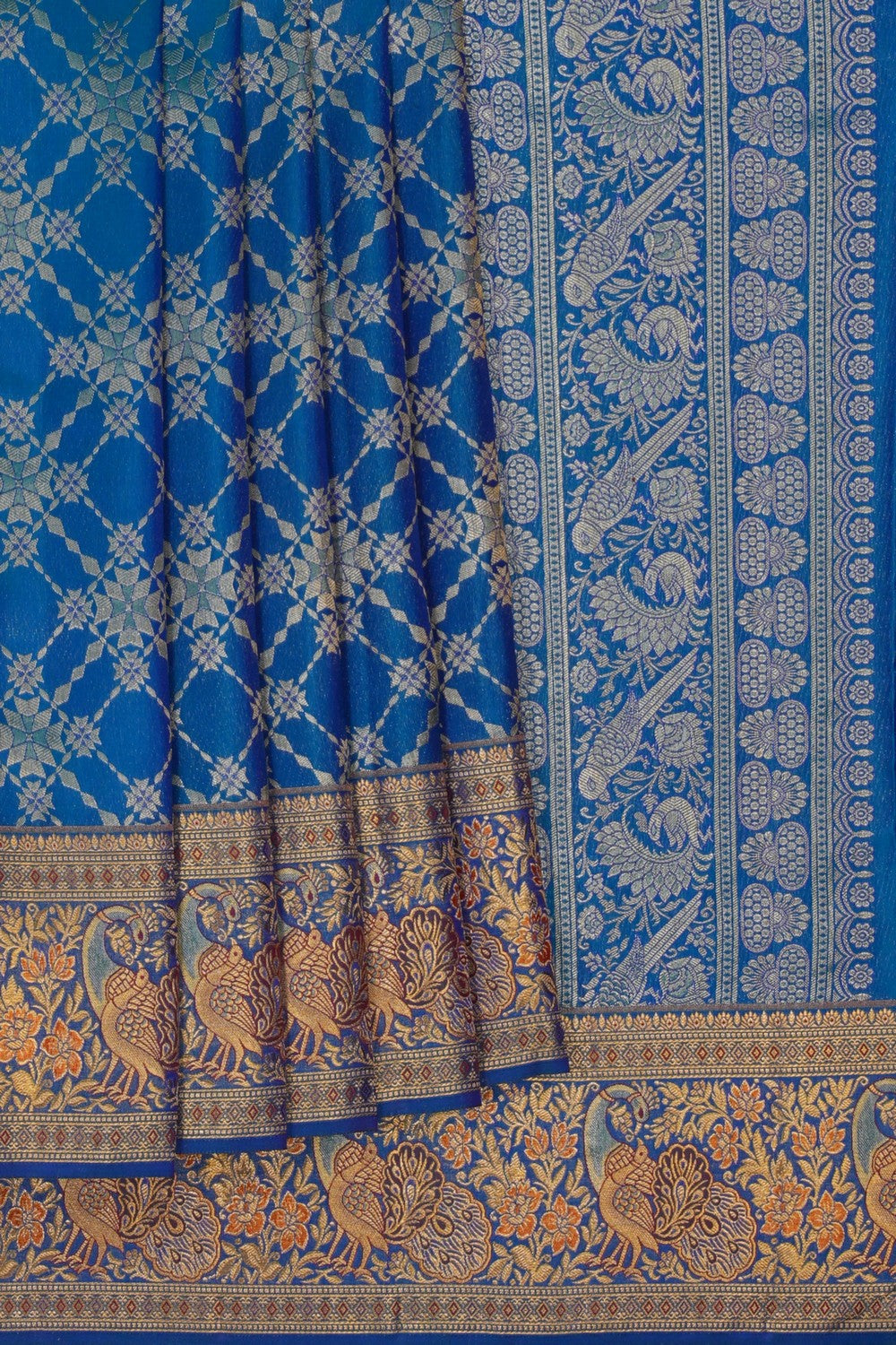 Image of Kanchipattu Brocade Blue Saree