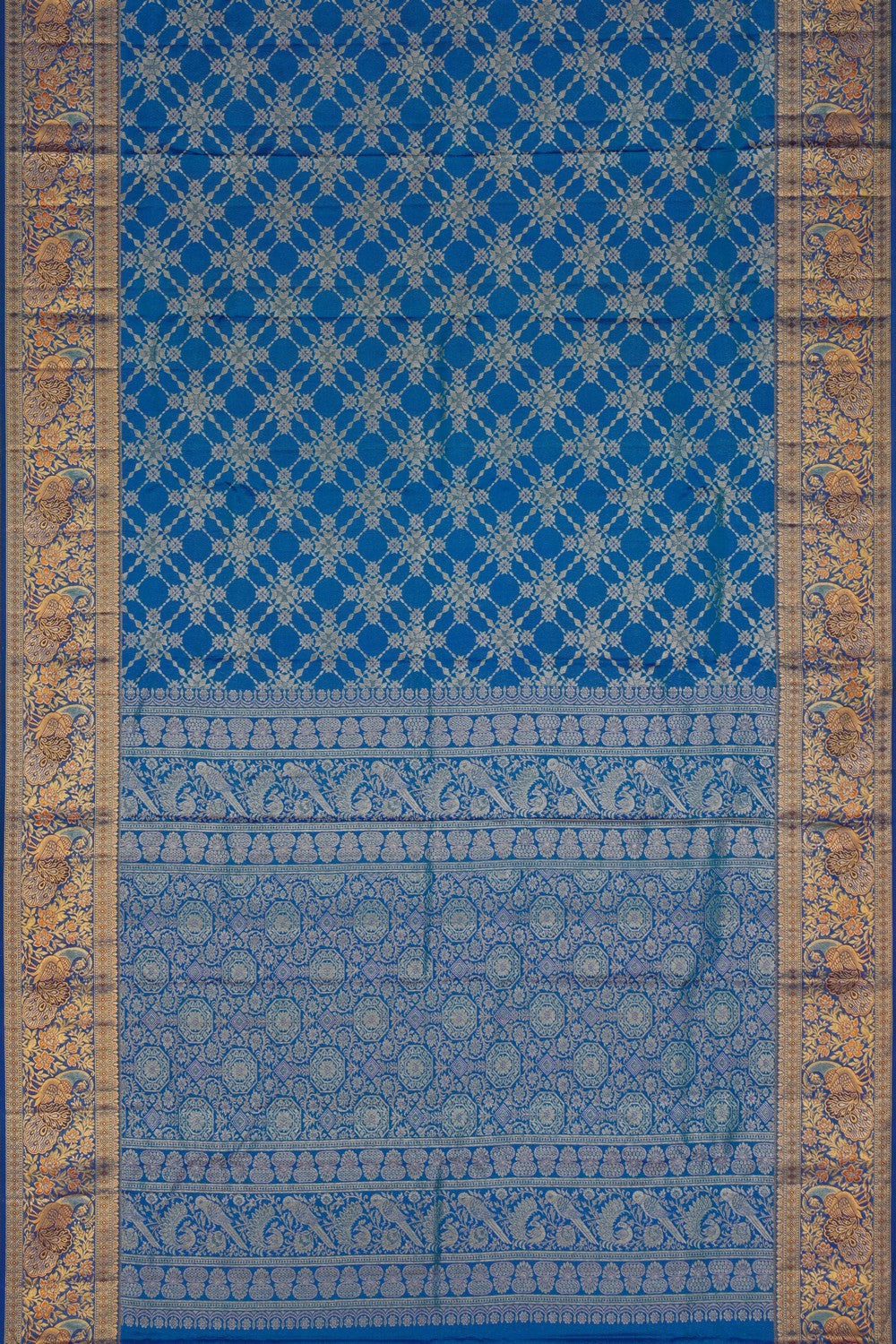 Image of Kanchipattu Brocade Blue Saree