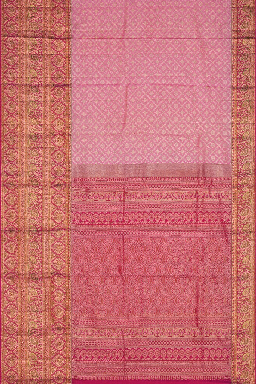 Image of Kanchipattu Brocade Peach Saree