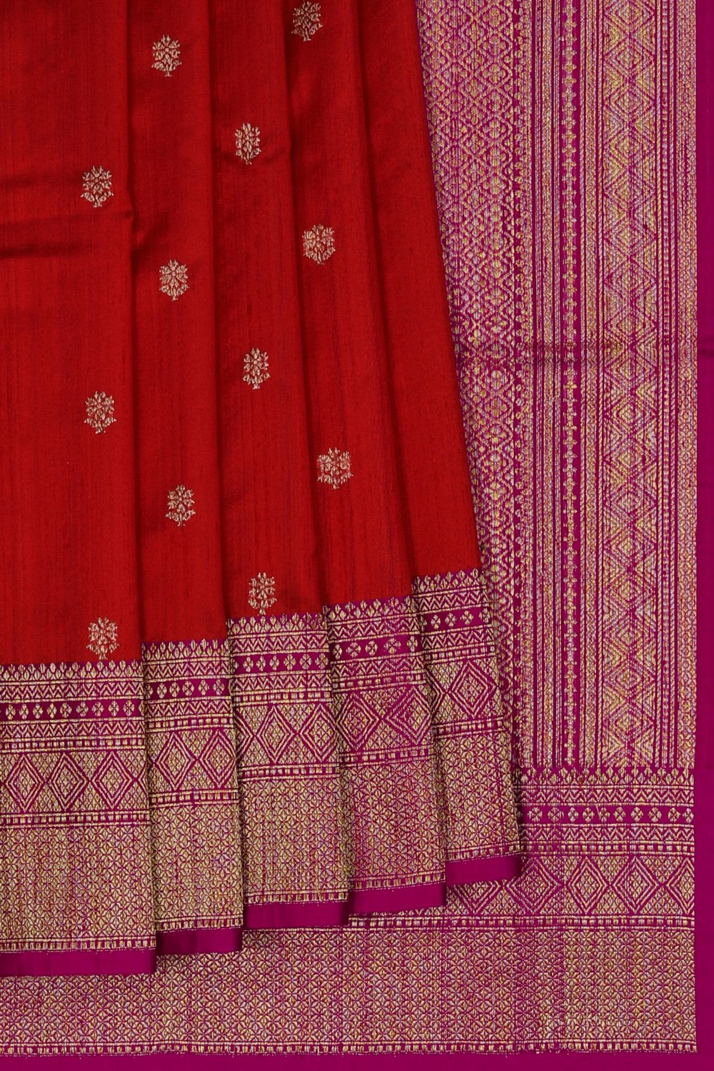 Image of Banarasi Dupion Silk Red Saree