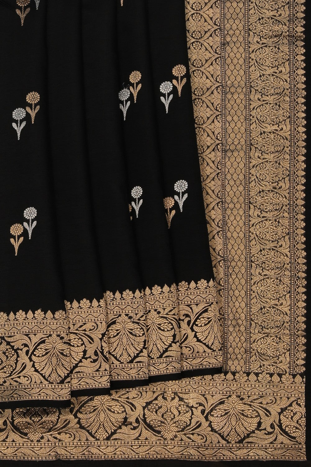 Image of Banarasi Silk Black Saree