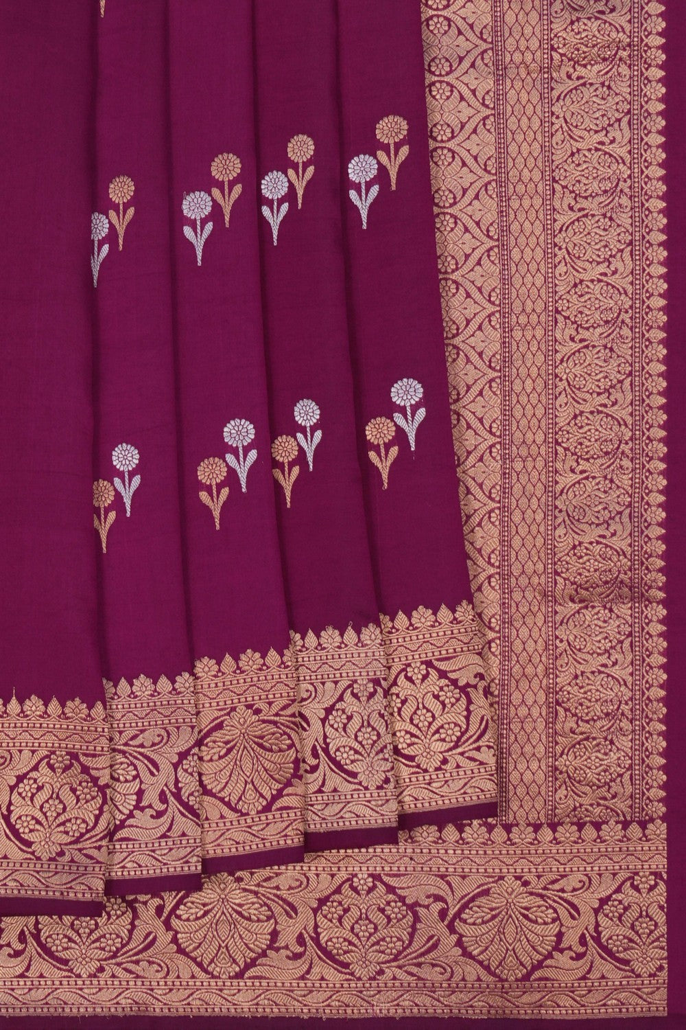Image of Banarasi Silk Purple Saree