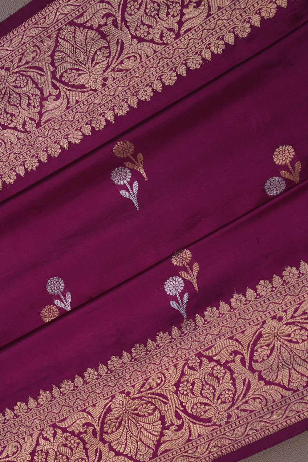 Image of Banarasi Silk Purple Saree