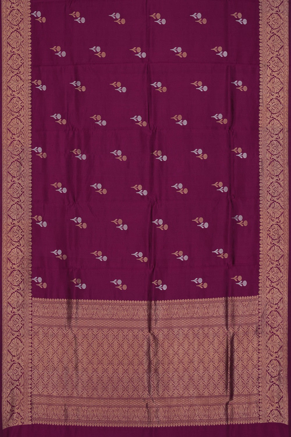 Image of Banarasi Silk Purple Saree