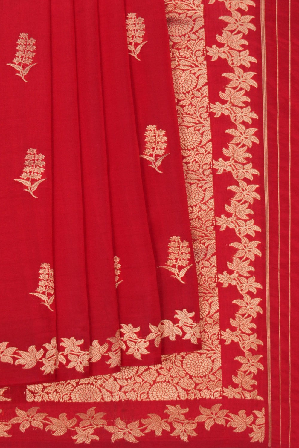 Image of Banarasi Silk Red Saree