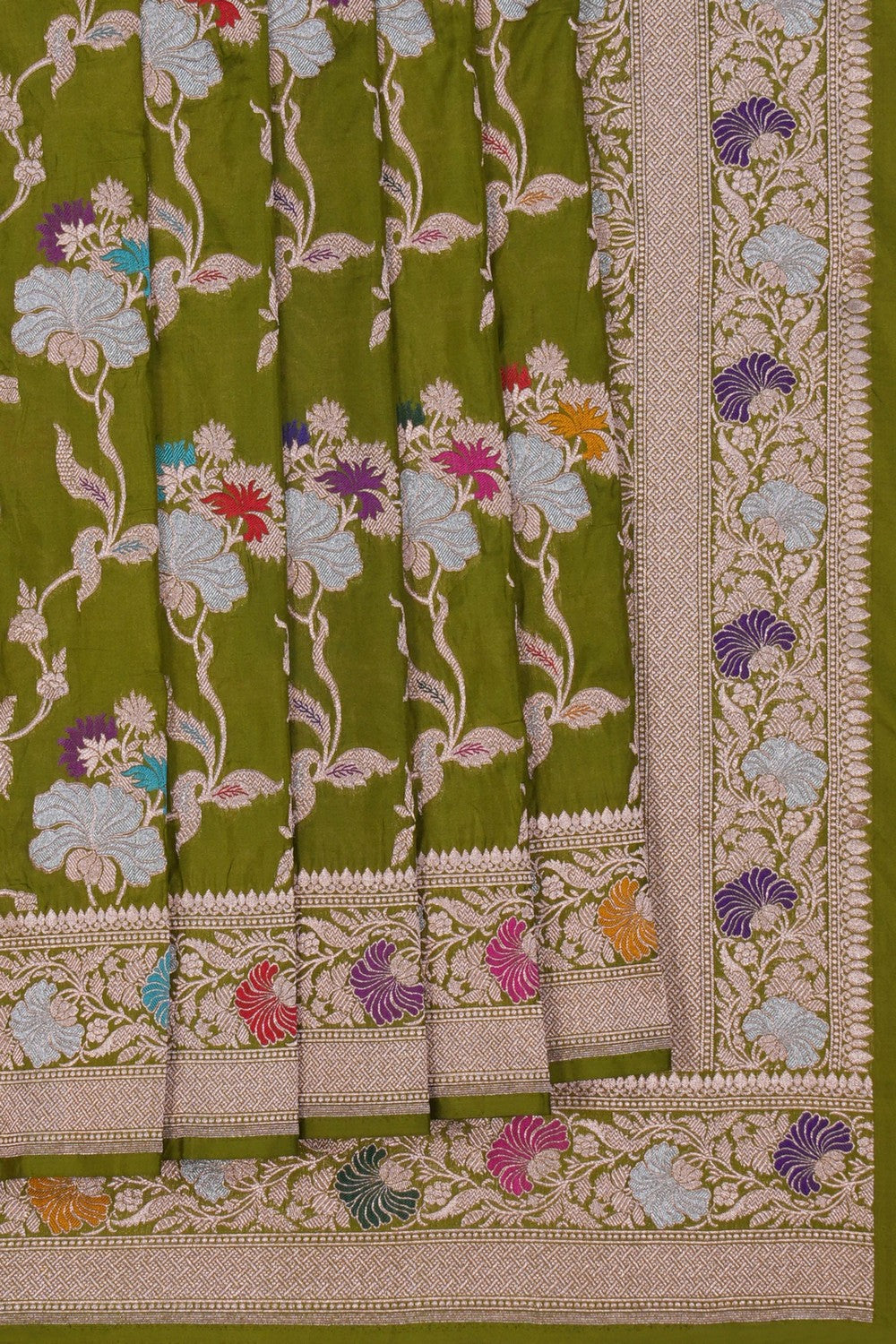 Image of Banarasi Silk Green Saree