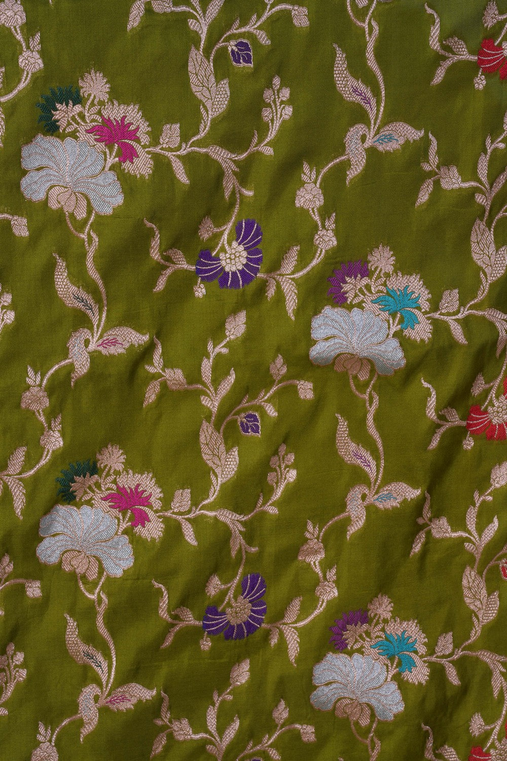 Image of Banarasi Silk Green Saree