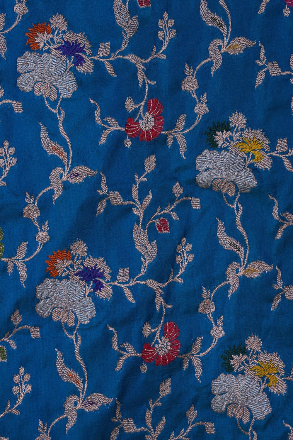 Image of Banarasi Silk Blue Saree