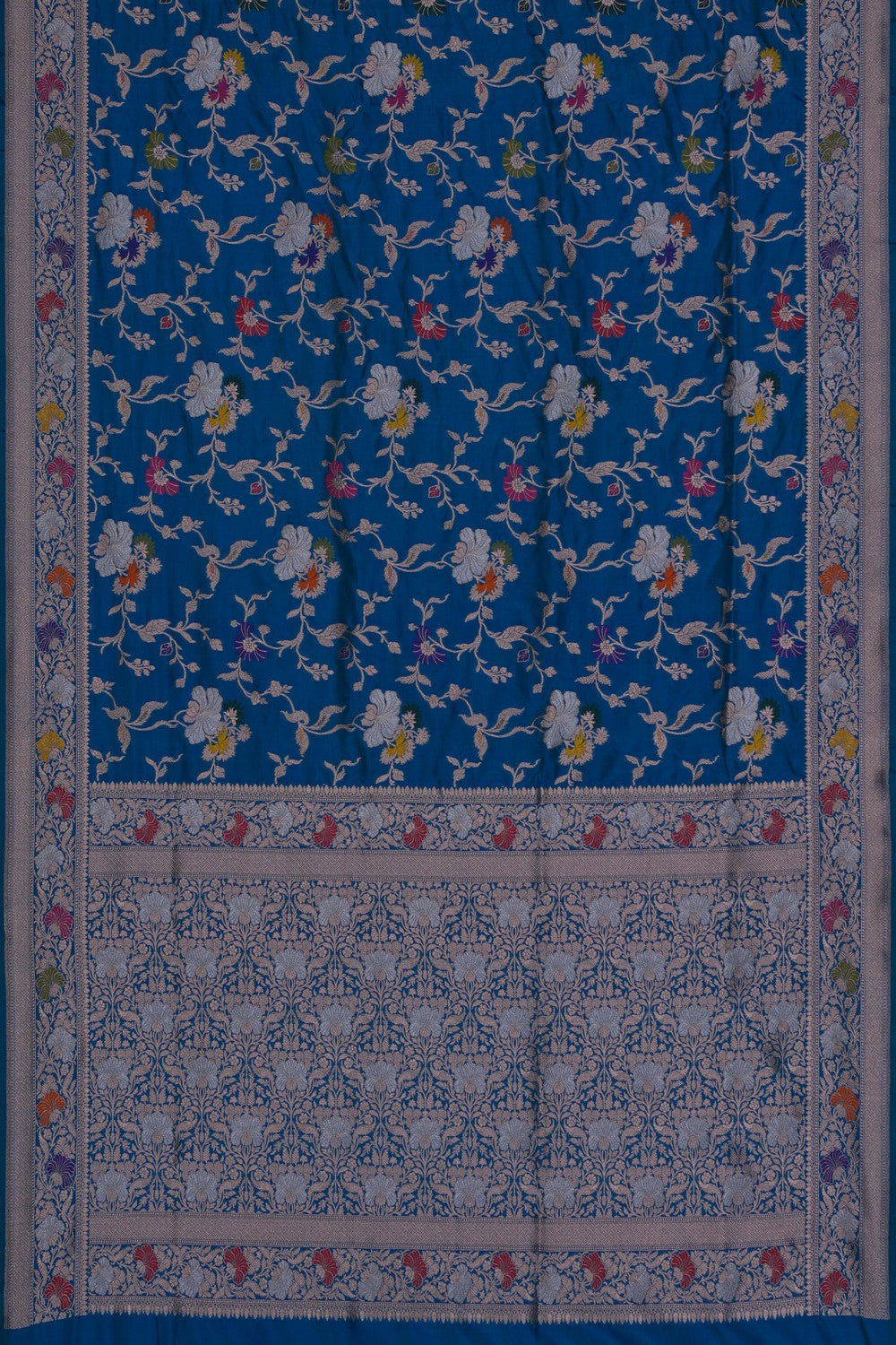 Image of Banarasi Silk Blue Saree