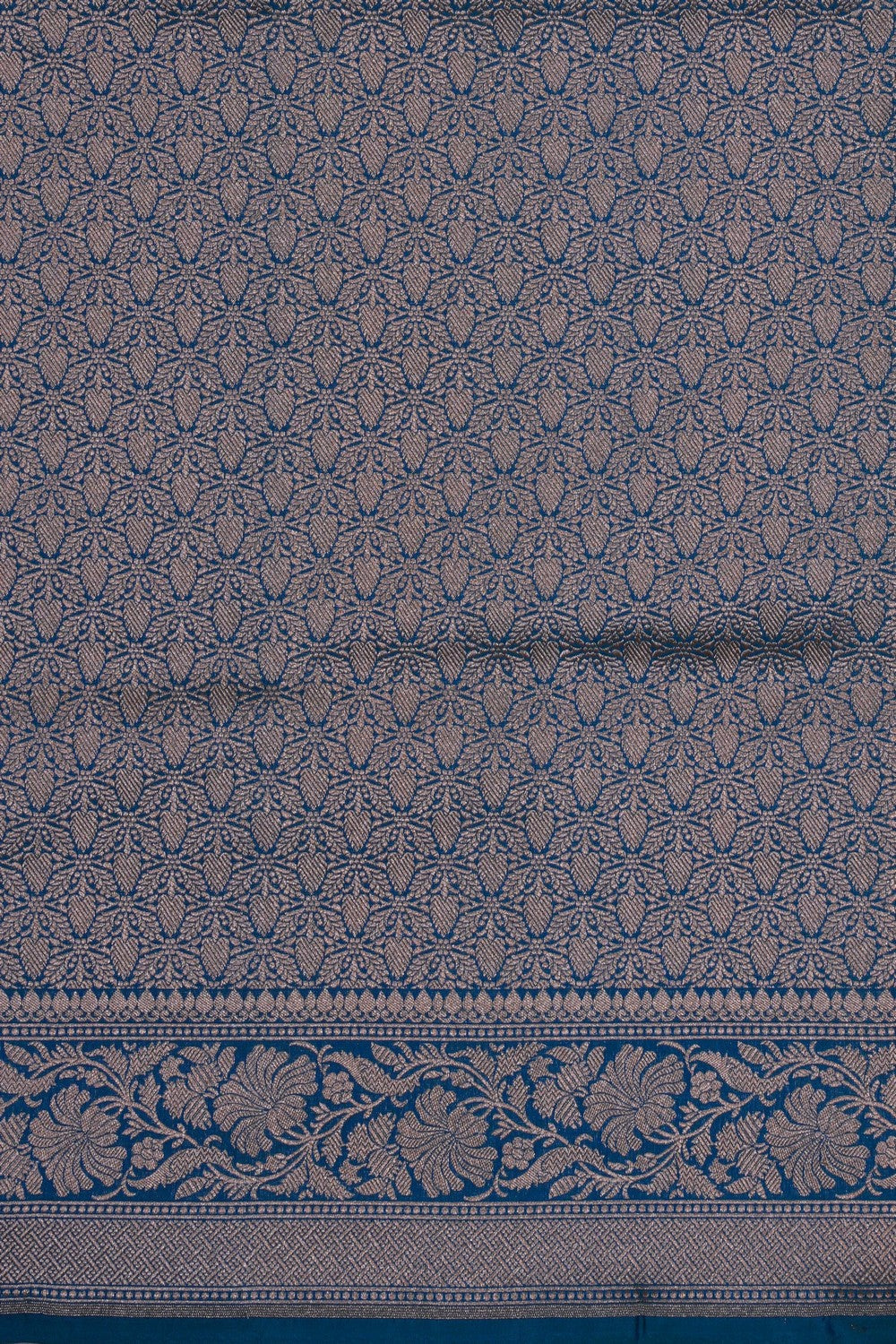 Image of Banarasi Silk Blue Saree