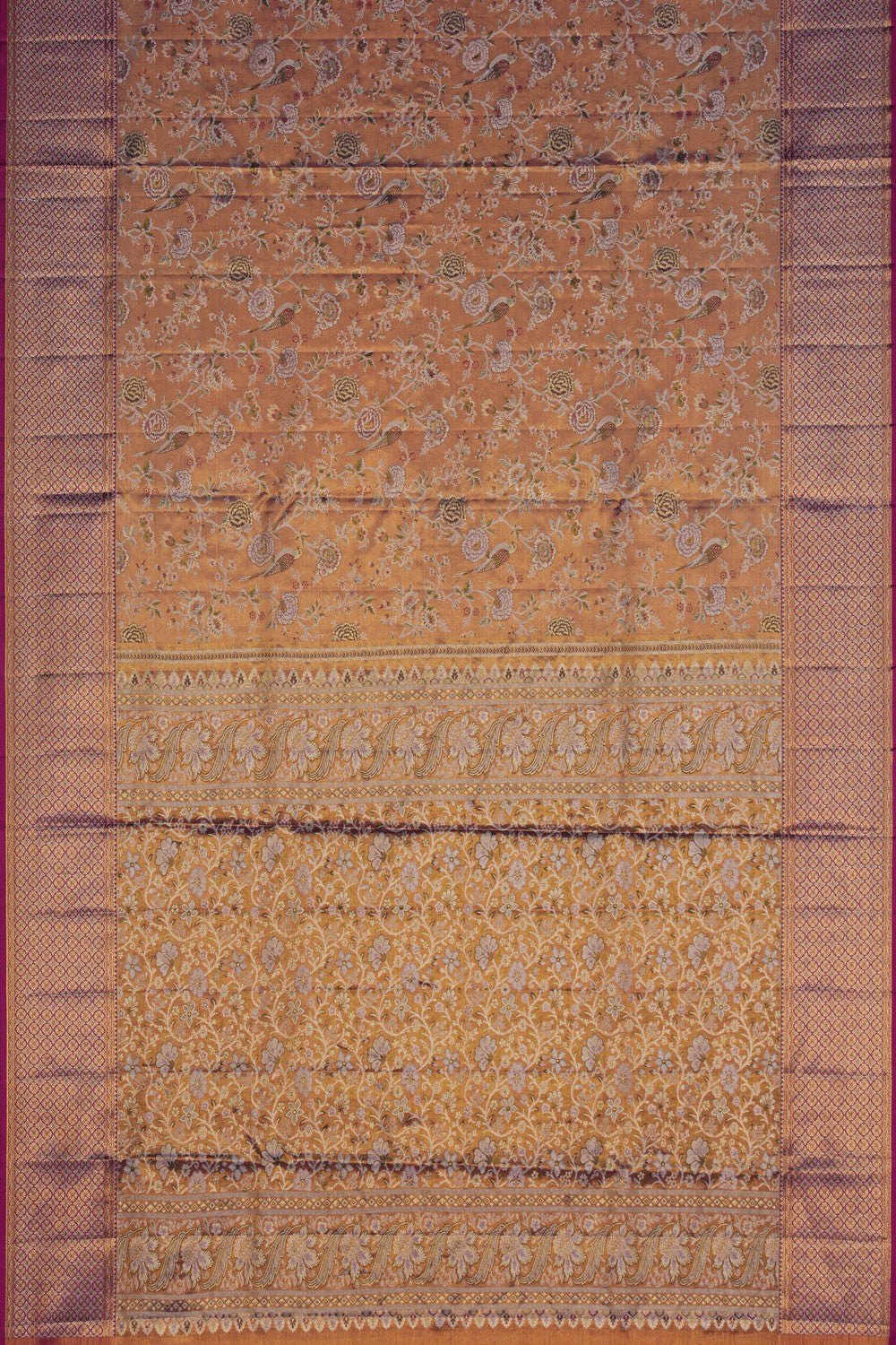 Image of Gold Tissue Brocade Kanchipattu Saree