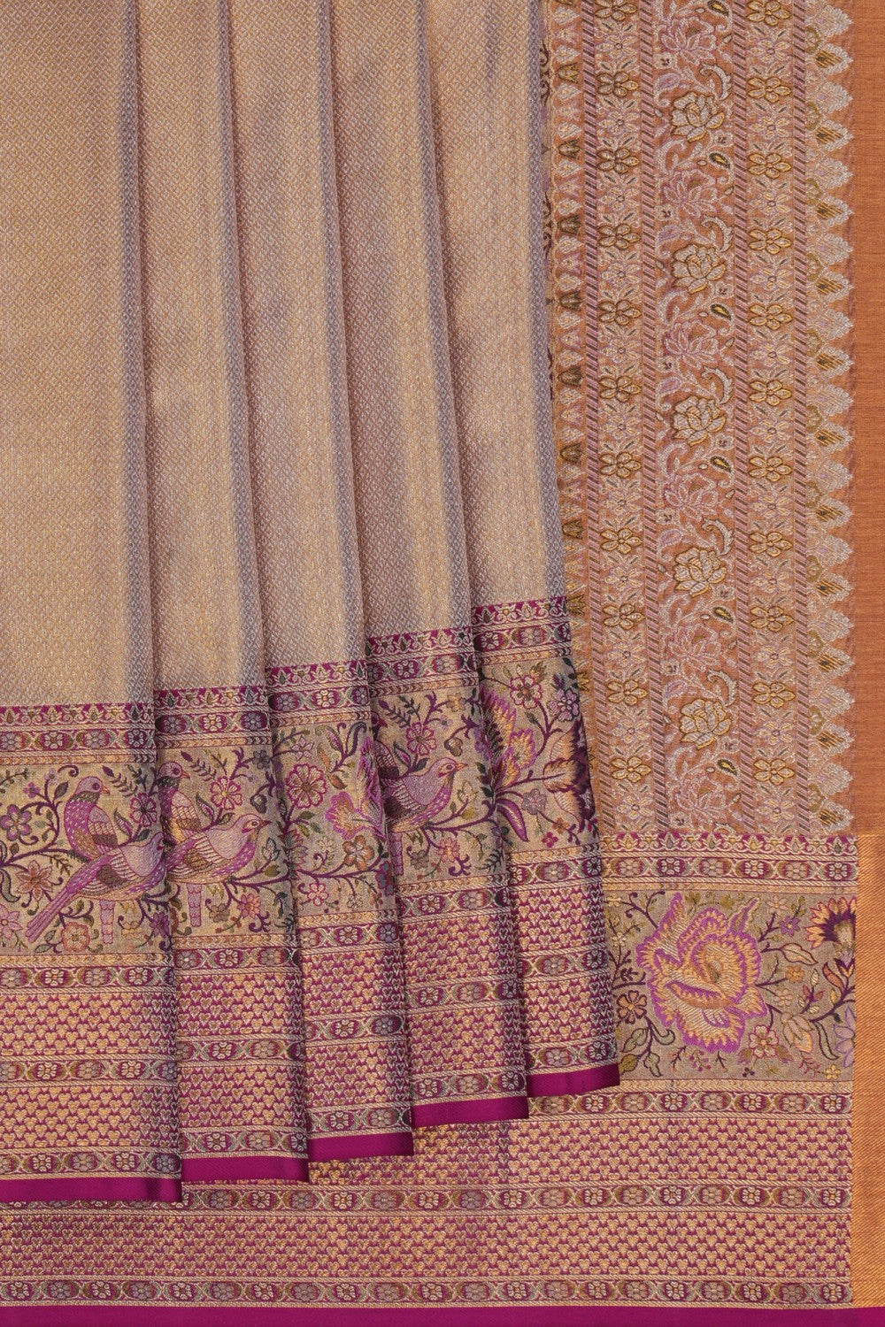 Image of Gold Tissue Brocade Kanchipattu Saree