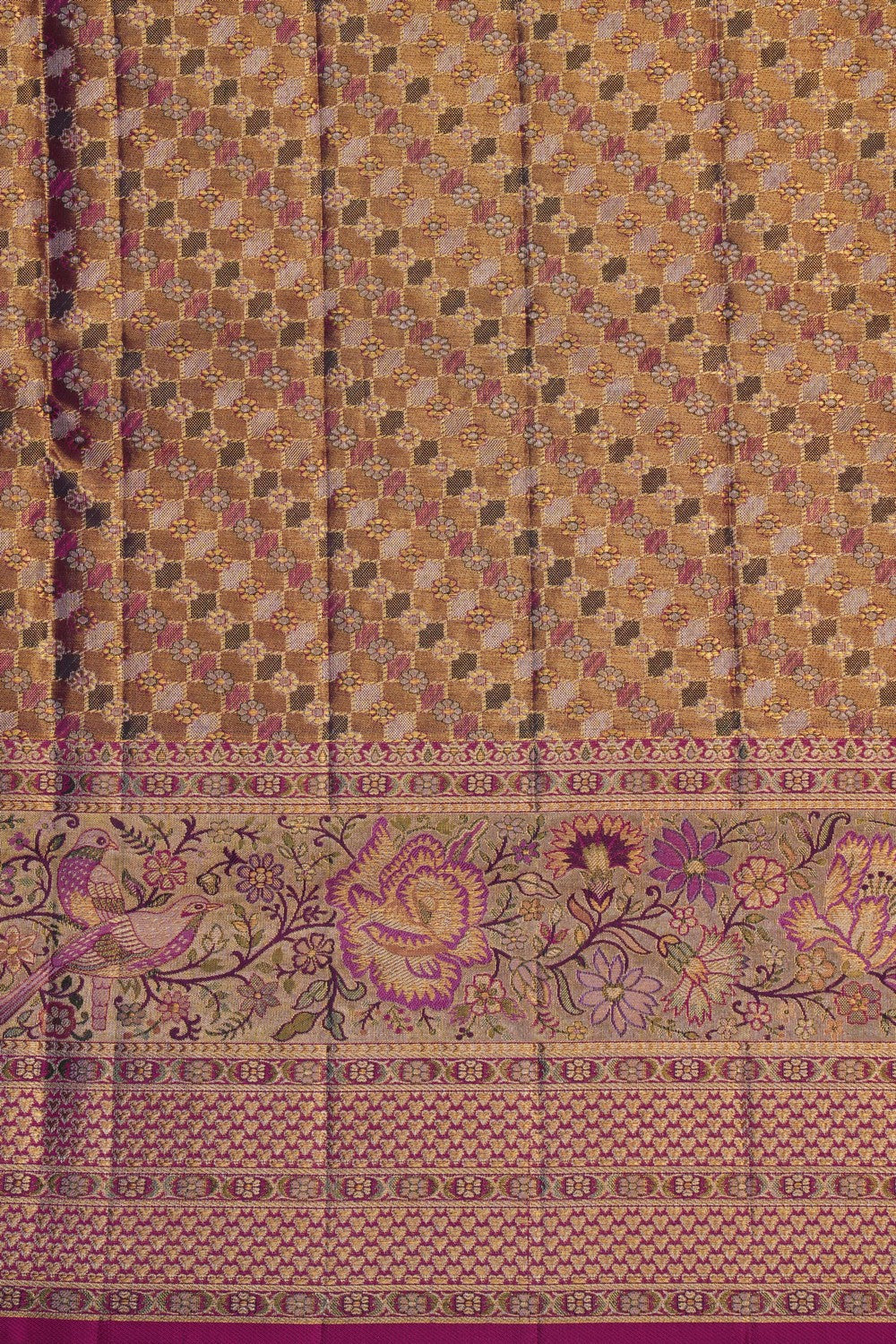 Image of Gold Tissue Brocade Kanchipattu Saree