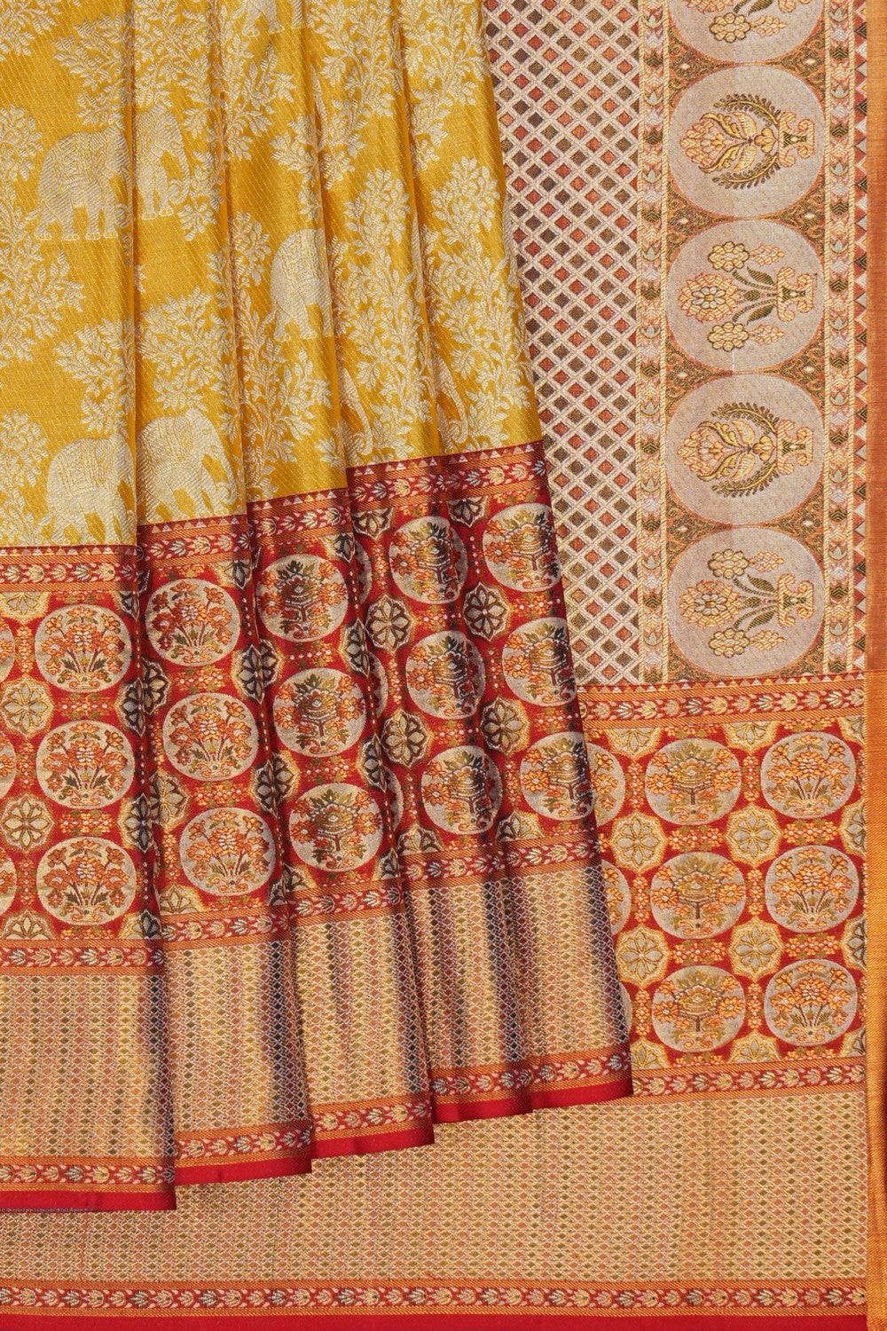 Image of Gold Tissue Brocade Kanchipattu Saree