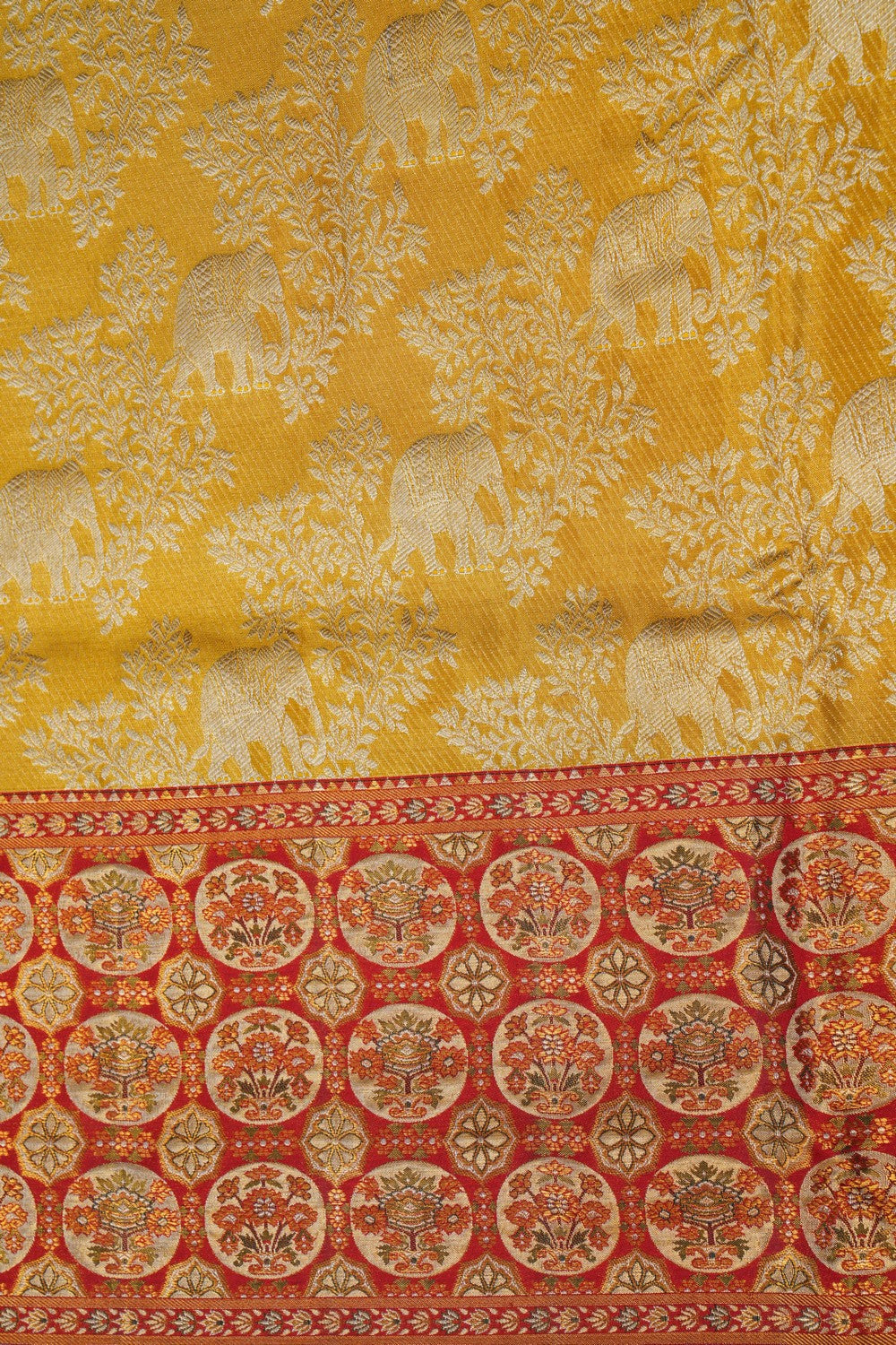 Image of Gold Tissue Brocade Kanchipattu Saree