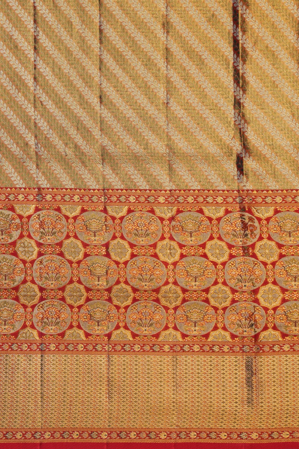 Image of Gold Tissue Brocade Kanchipattu Saree