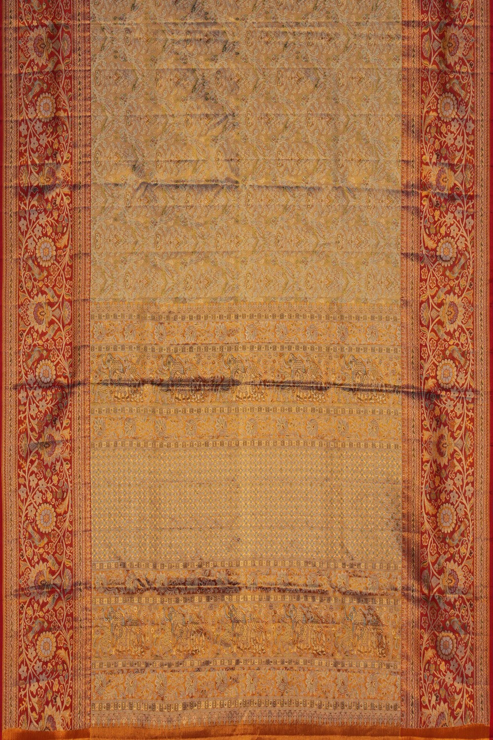 Image of Gold Tissue Brocade Kanchipattu Saree