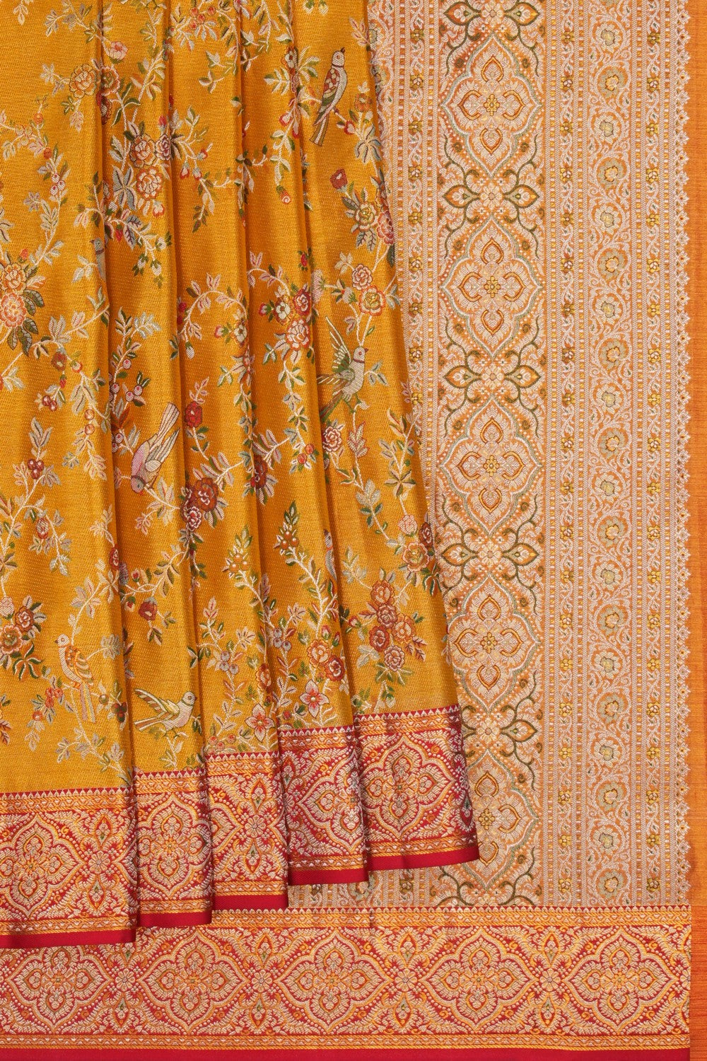 Image of Kanchipattu Tissue Brocade Gold Saree