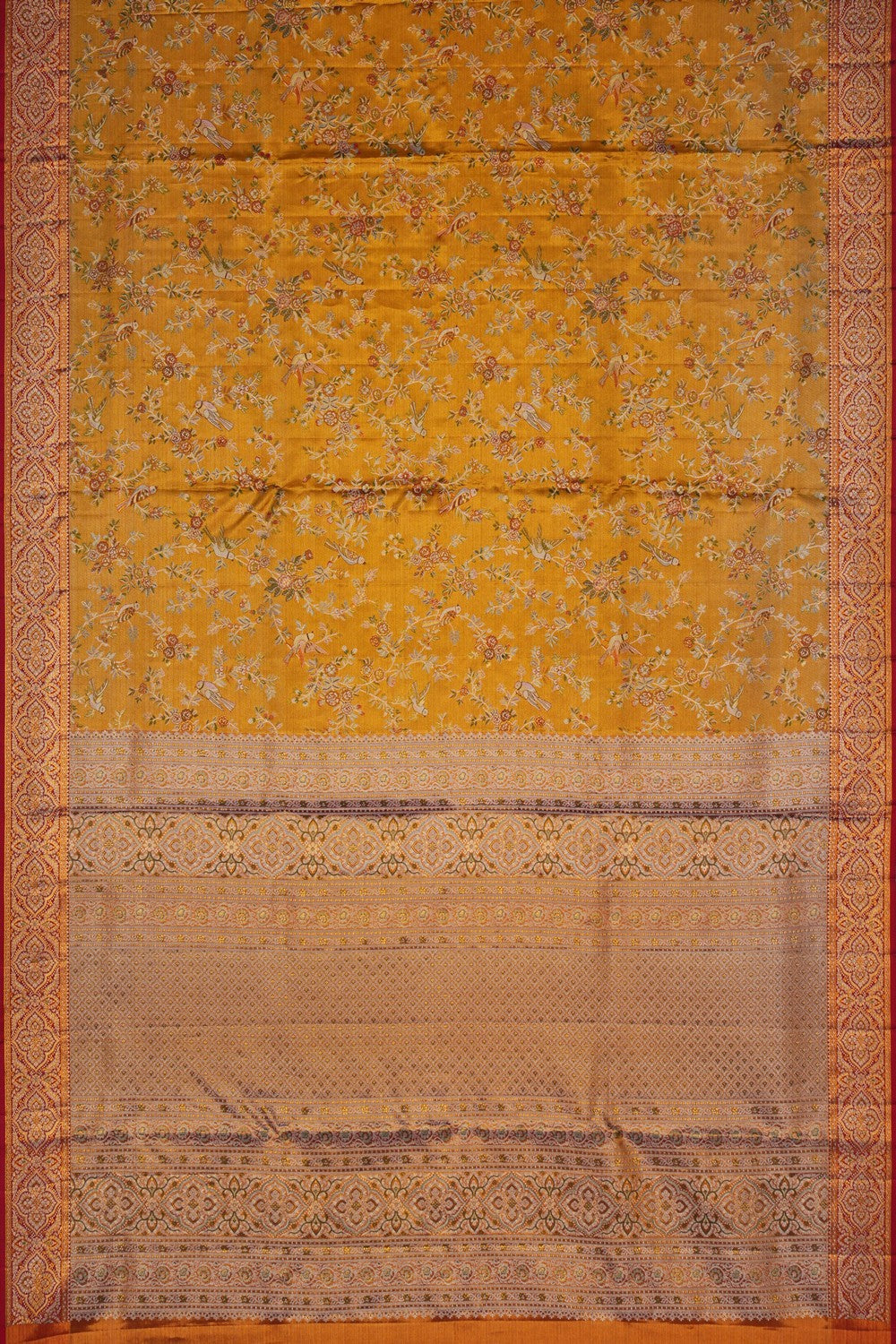 Image of Kanchipattu Tissue Brocade Gold Saree