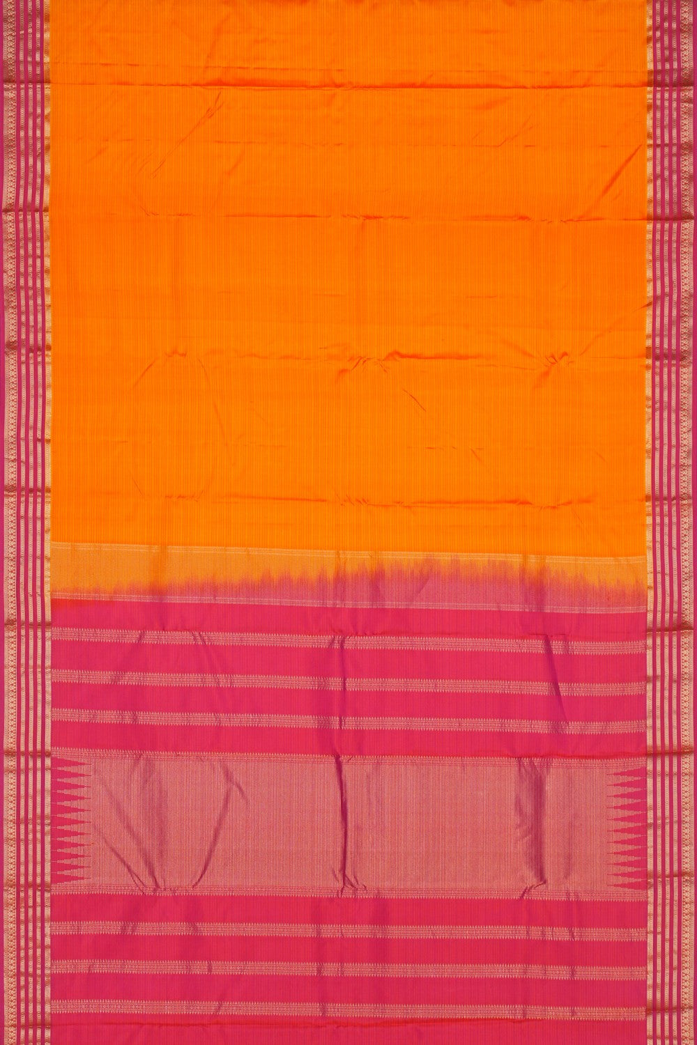 Image of South Silk Orange Saree
