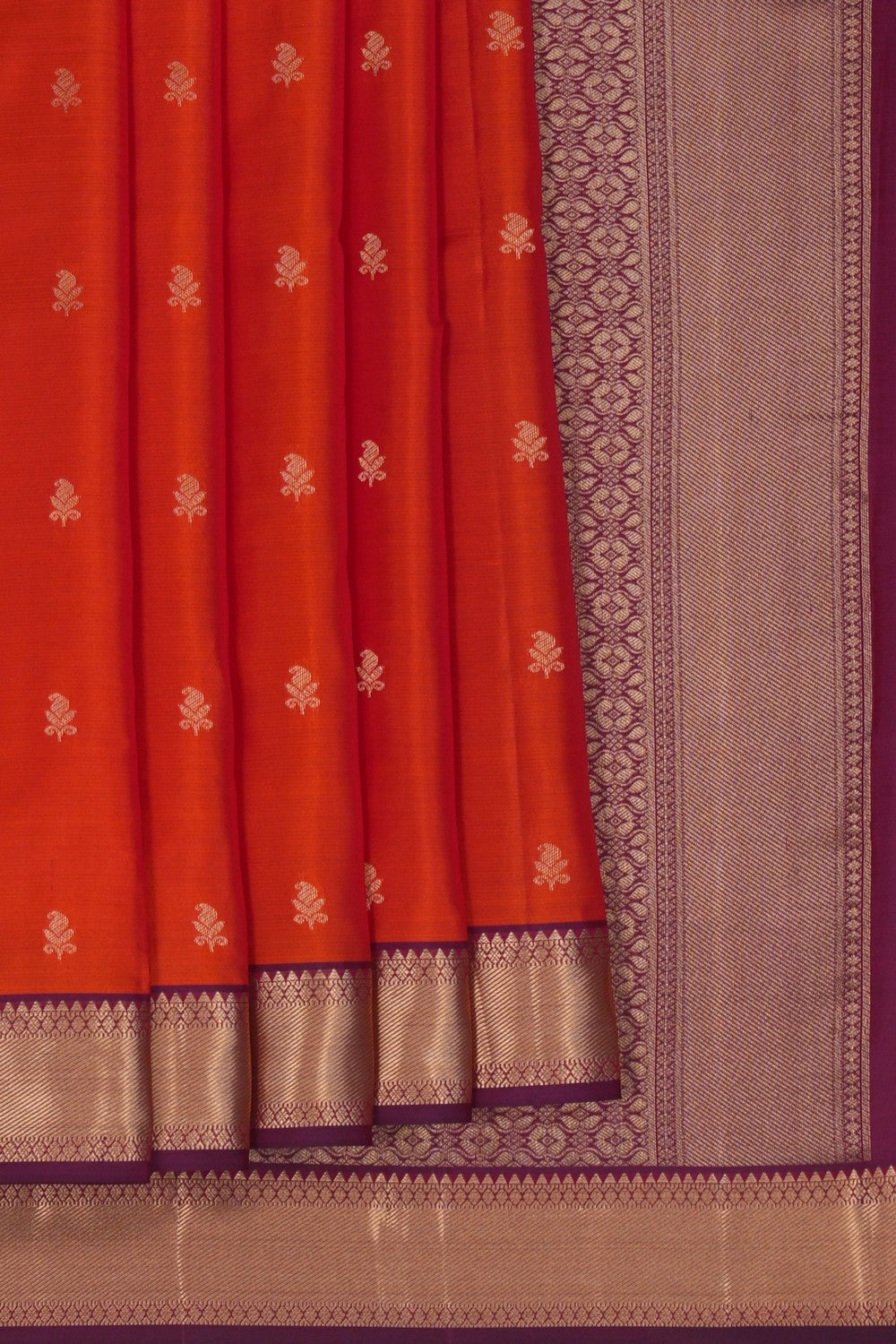 Image of South Silk Orange Saree
