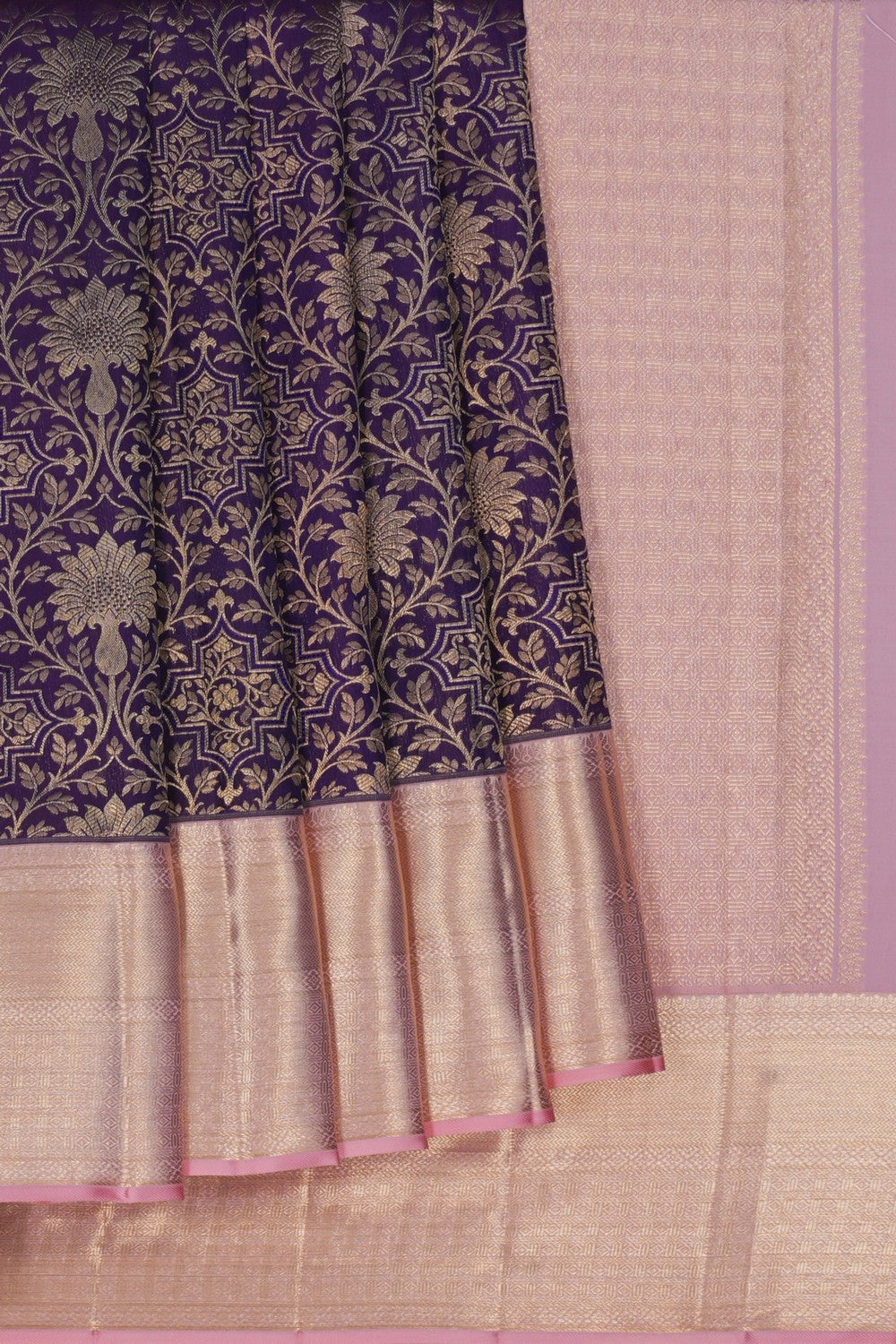 Image of Kanchipattu Brocade Purple Saree