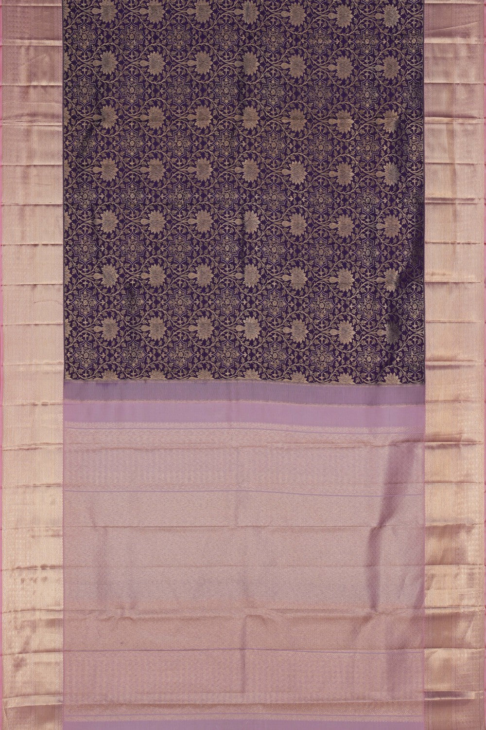 Image of Kanchipattu Brocade Purple Saree