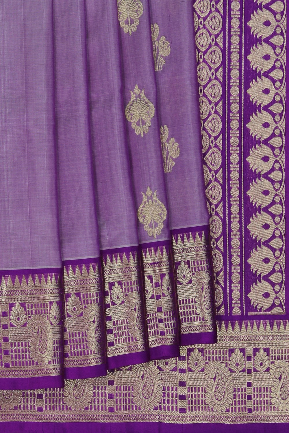 Image of Venkatagiri Lavender-Purple Saree