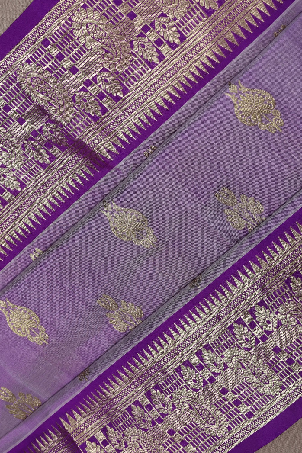 Image of Venkatagiri Lavender-Purple Saree