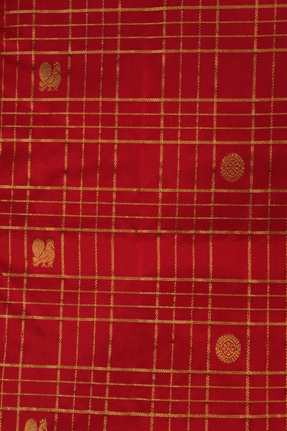 Image of Venkatagiri Kattam Red Saree