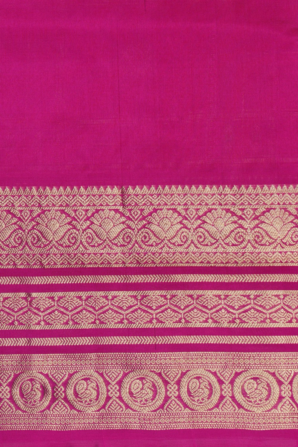 Image of Venkatagiri Kattam Fuchsia-Pink Saree